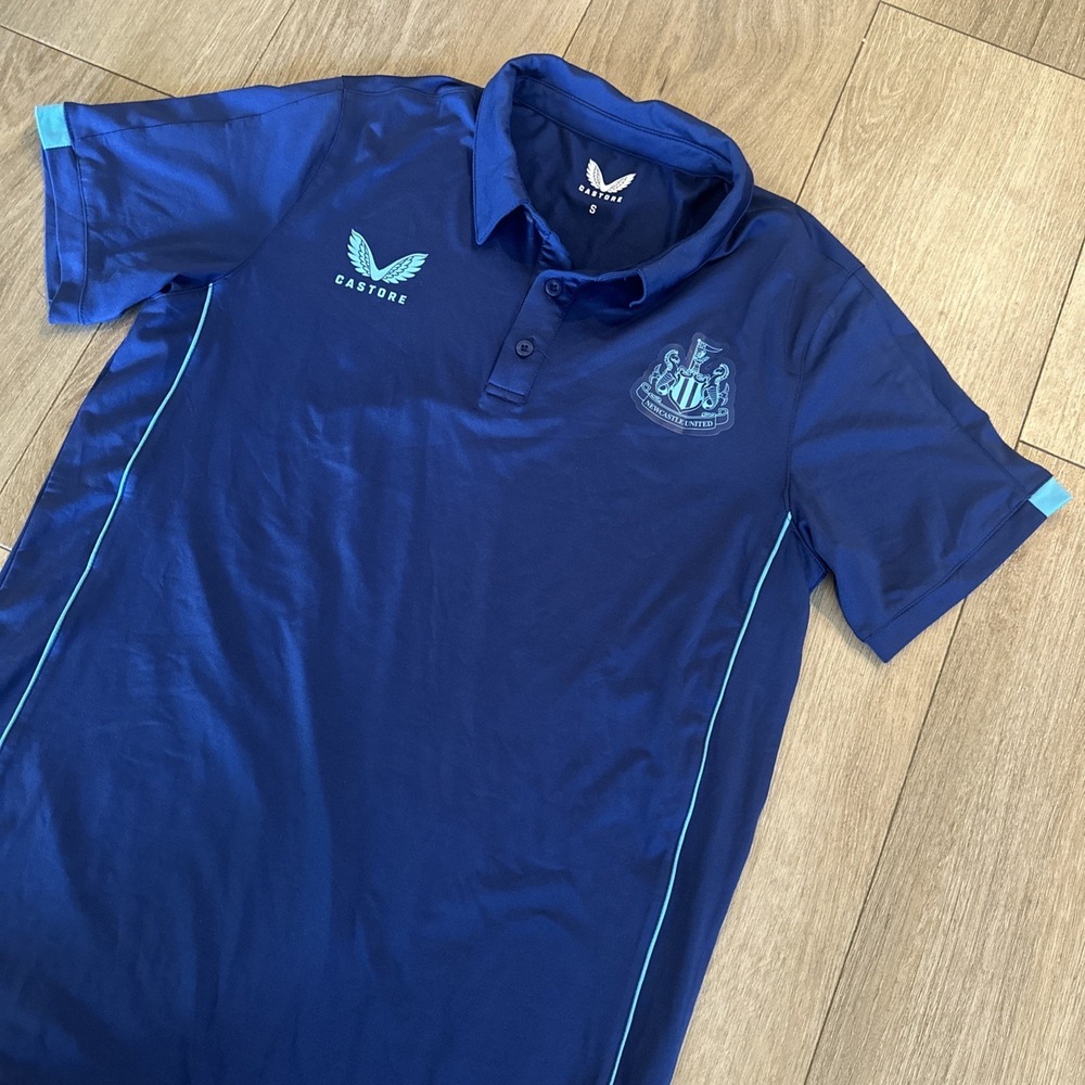 Castore Newcastle Football Polo Shirt Jersey Mens Short Sleeve Performance Small